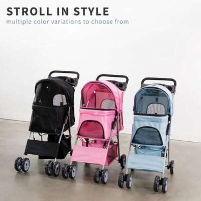 VIVO Four Wheel Double Pet Stroller