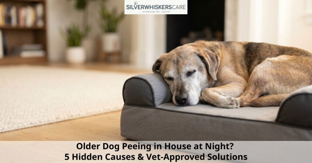 older dog peeing in house at night