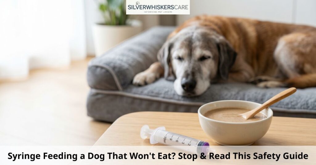 syringe feeding a dog that won't eat